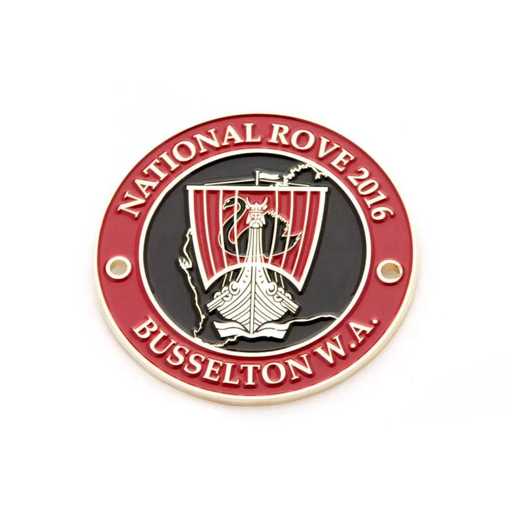 Low filled enamel badge