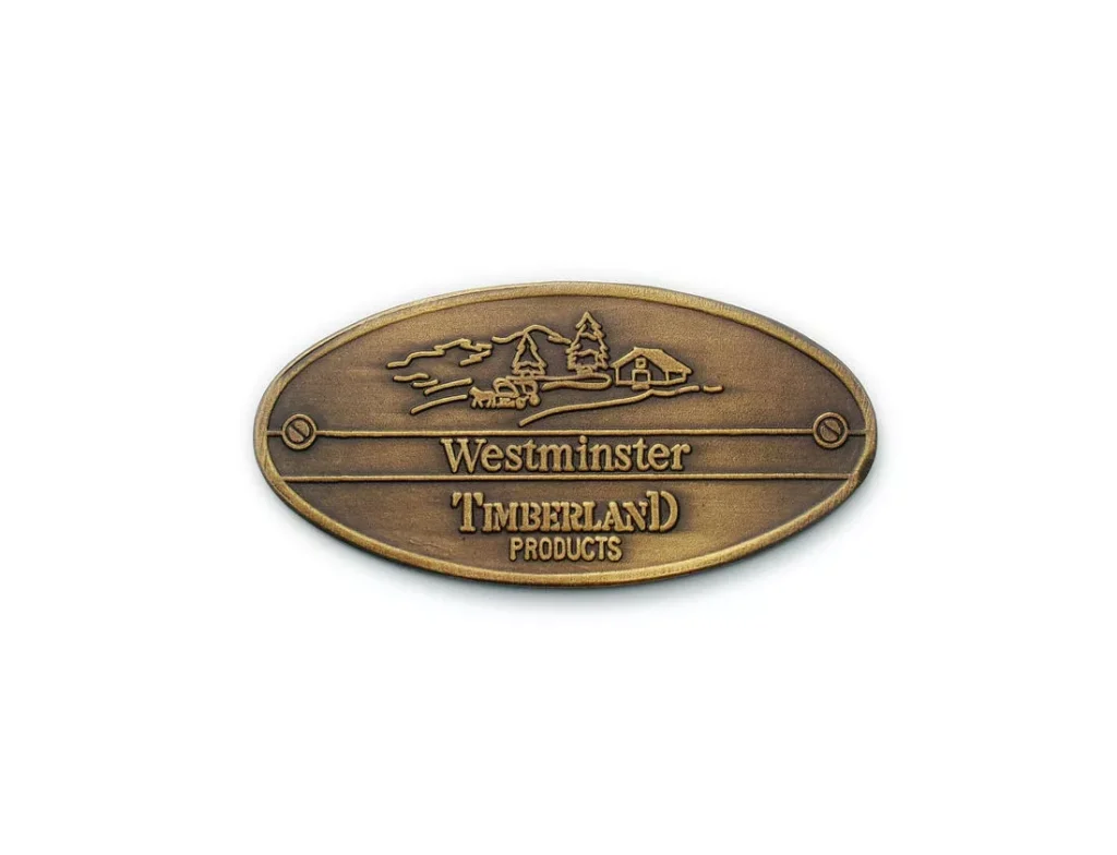 wood furniture badge tag